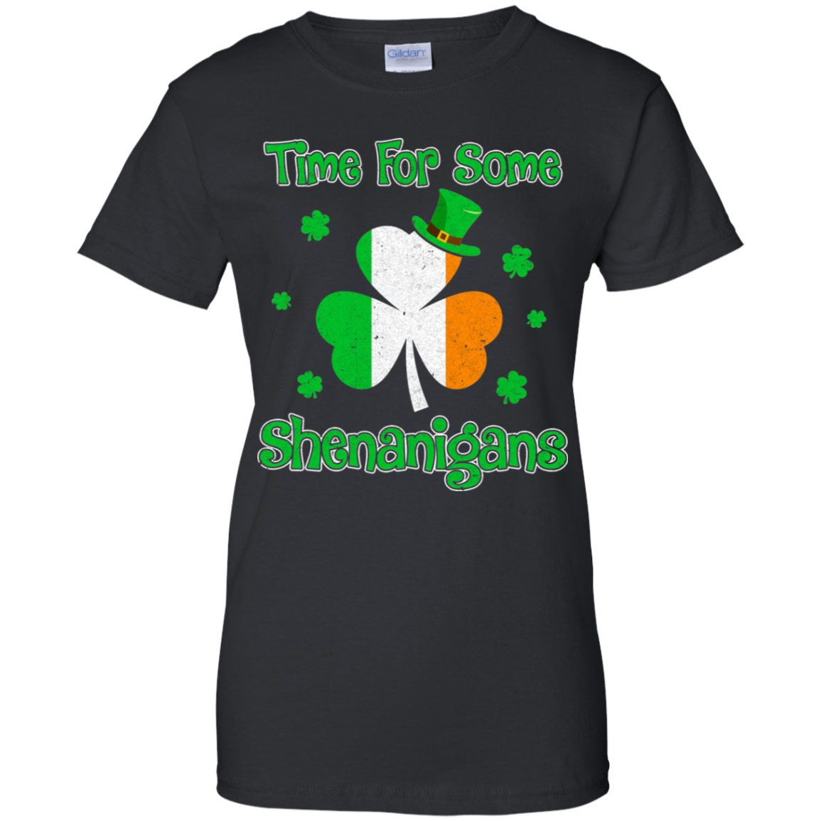 St. Patrick's Time For Some Shenanigans Funny Party-T-Shirt & Hoodie-Women's T-Shirt-Black