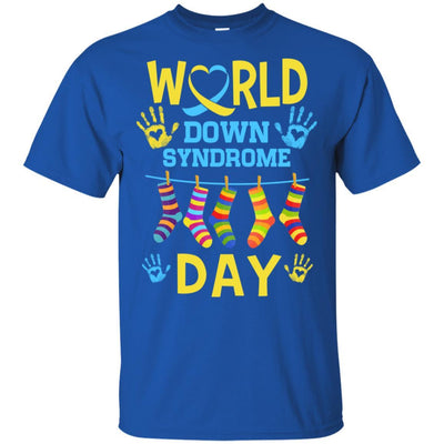 World Down Syndrome Day Gifts Dad Mom Kids Socks-T-Shirt & Hoodie-Classic T-Shirt-Royal