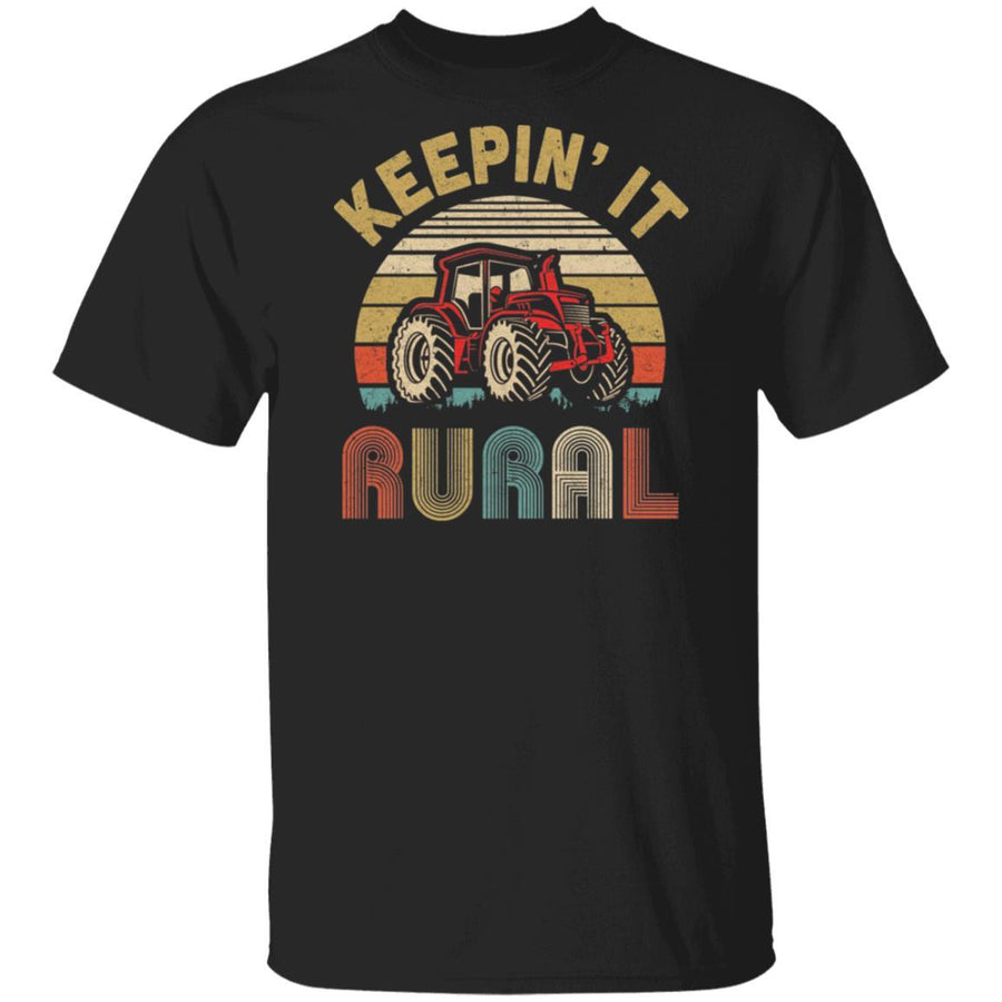 Keepin' It Rural Vintage Farming Tractor Farmer-T-Shirt & Hoodie-Classic T-Shirt-Black