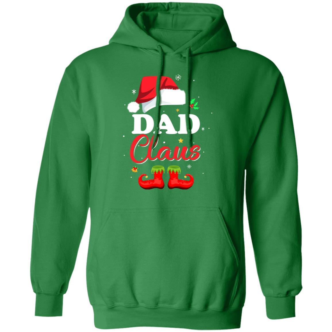 Santa Dad Claus Matching Family Pajamas Christmas Gifts-T-Shirt & Sweatshirt-Pullover Hoodie-Irish Green