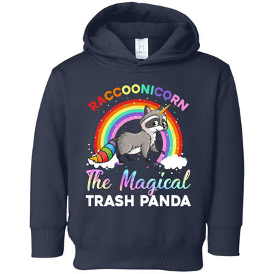 Racoonicorn Raccoon Unicorn Trash Panda For Kid Girls Youth-Youth Shirt-Toddler Fleece Hoodie-Navy