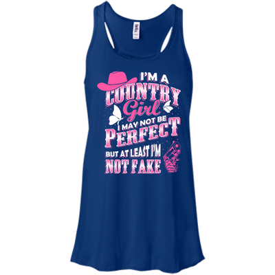 I May Not Be Perfect But At Least I'm Not Fake-T-Shirt & Hoodie-Women's Flowy Racerback Tank-True Royal