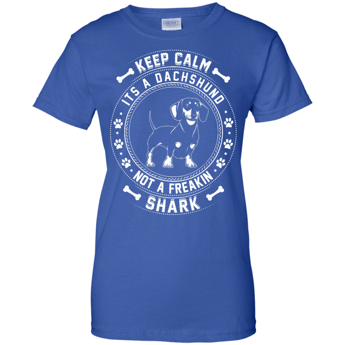 Keep Calm It's A Dachshund Not A Freaking Shark-T-Shirt & Hoodie-Women's T-Shirt-Royal