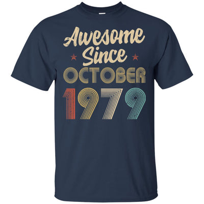 Awesome Since October 1979 Vintage 42th Birthday Gifts-T-Shirt & Hoodie-Classic T-Shirt-Navy