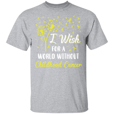 I Wish For A World Without Childhood Cancer Awareness-T-Shirt & Hoodie-Classic T-Shirt-Sport Grey