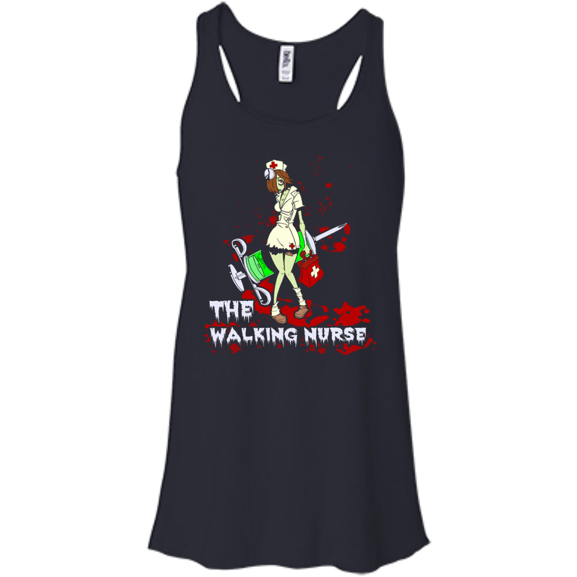 The Walking Nurse-T-Shirt & Hoodie-Women's Flowy Racerback Tank-Midnight