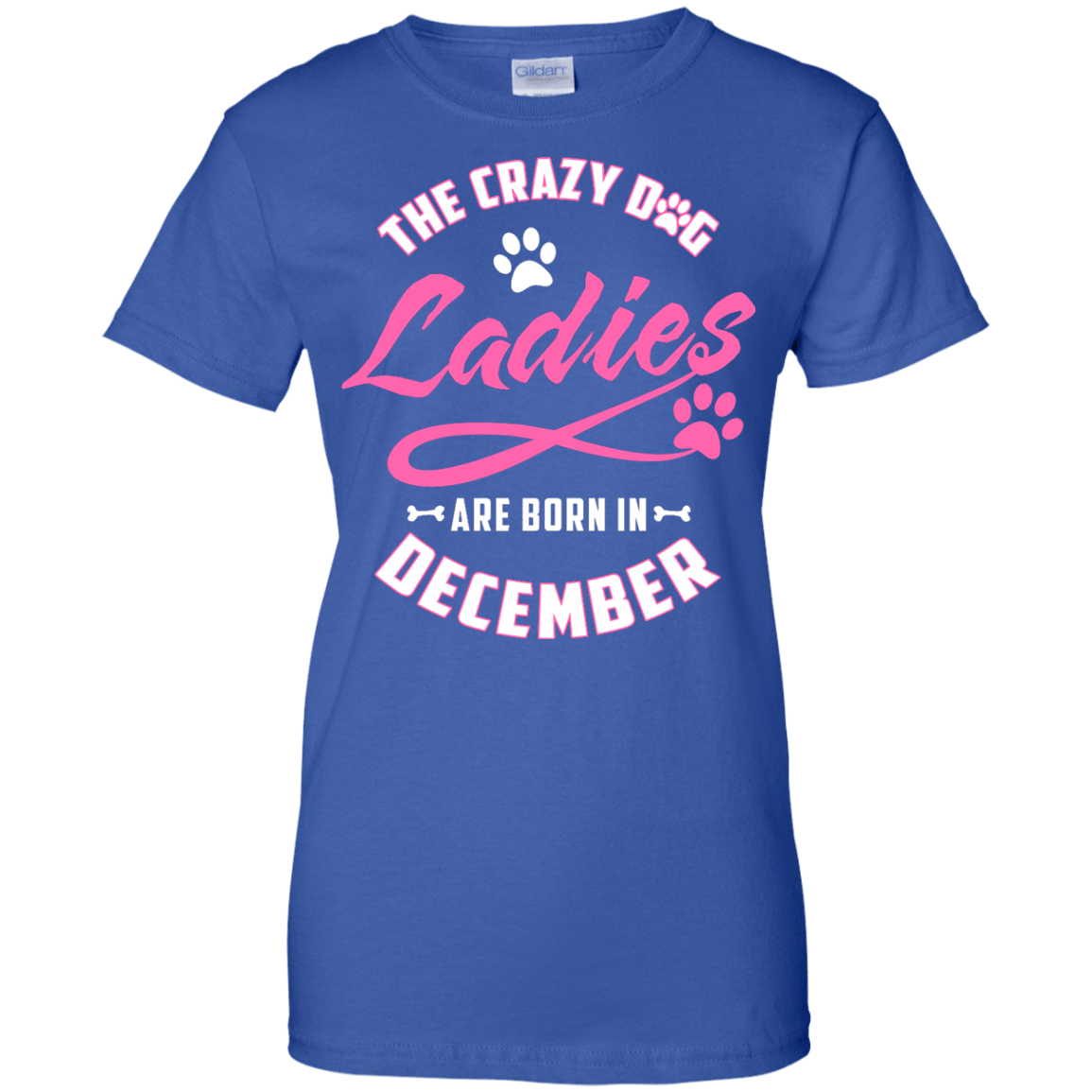 The Crazy Dog Ladies Are Born In December-T-Shirt & Hoodie-Women's T-Shirt-Royal