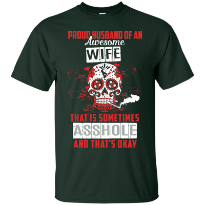 Proud Husband Of An Awesome Wife-T-Shirt & Hoodie-Classic T-Shirt-Forest Green