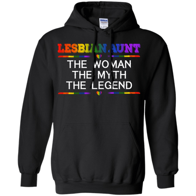 Lesbian Aunt The Woman The Myth The Legend-T-Shirt & Hoodie-Pullover Hoodie-Black