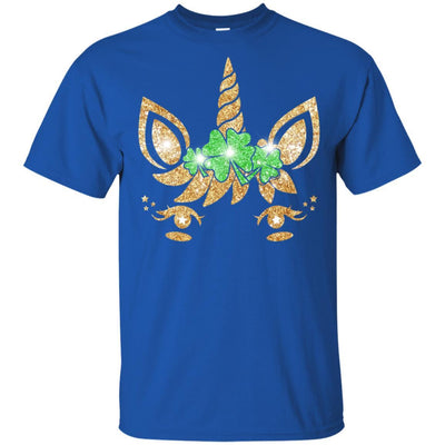 Unicorn Face Saint Patrick's Day For Girls Youth-Youth Shirt-Youth T-Shirt-Royal