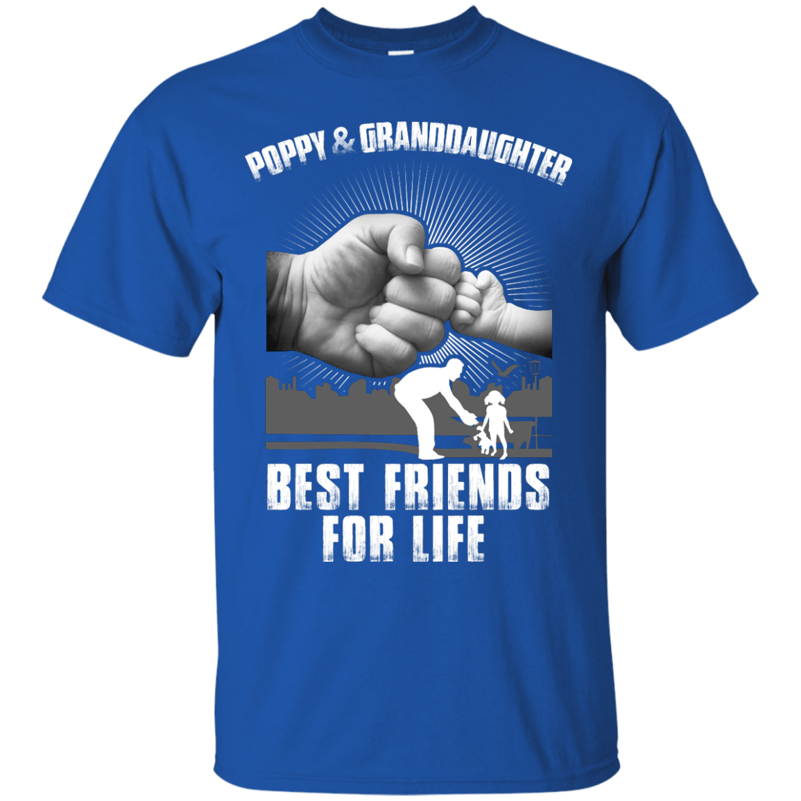 Poppy And Granddaughter best Friends For Life-T-Shirt & Hoodie-Classic T-Shirt-Royal