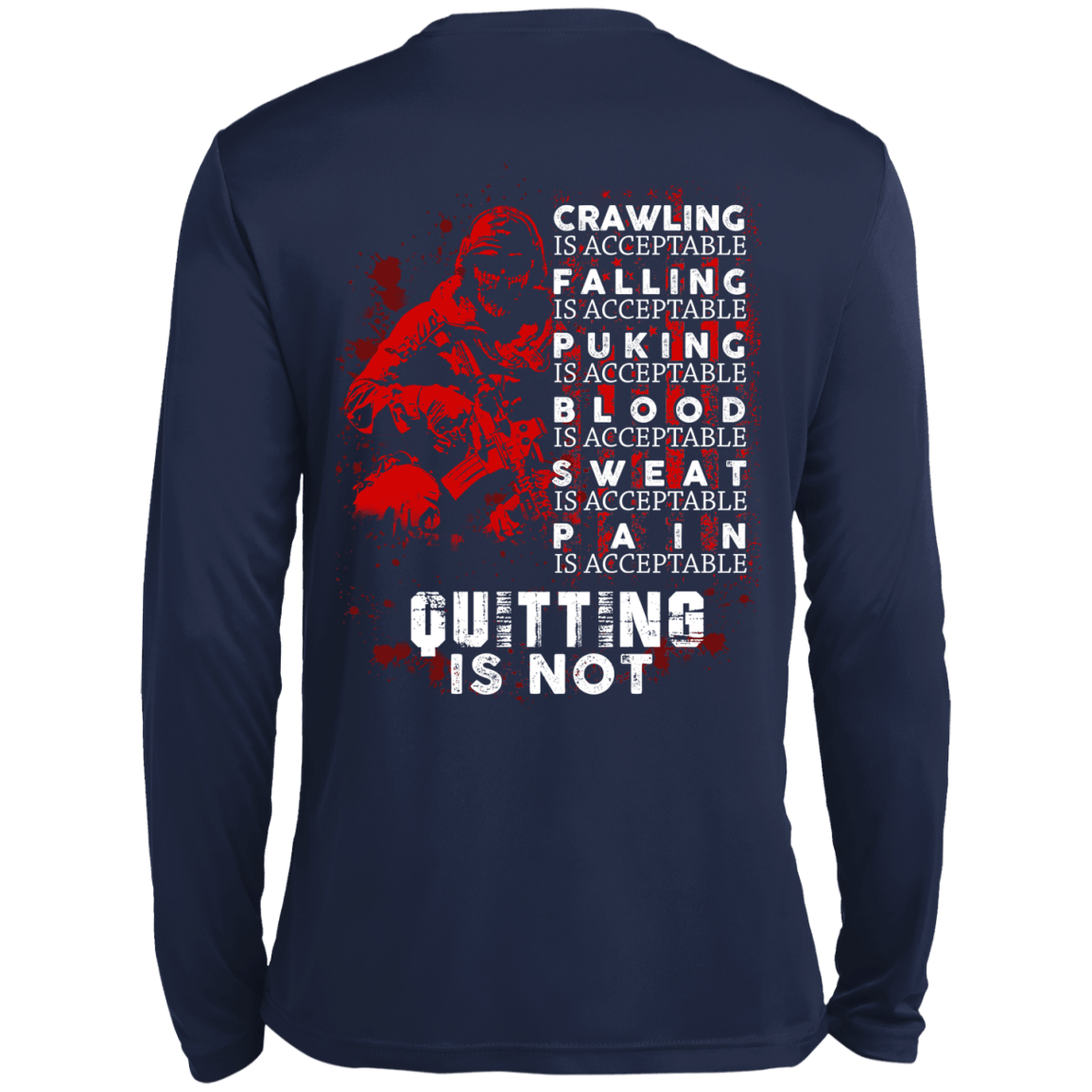 SPARTAN WARRIOR-T-Shirt & Hoodie-Long Sleeve T-Shirt-Navy