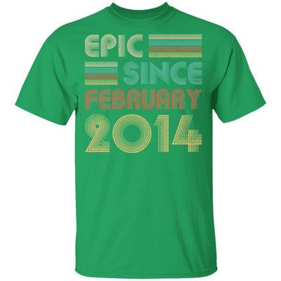 Epic Since February 2014 Vintage 7th Birthday Gifts Youth-Youth Shirt-Youth T-Shirt-Irish Green