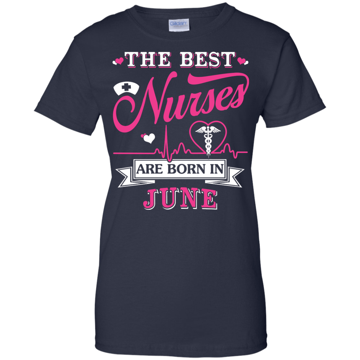 The Best Nurses Are Born In June-T-Shirt & Hoodie-Women's T-Shirt-Navy