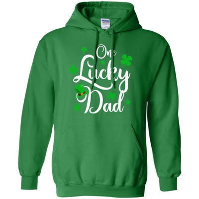 One Lucky Dad St Patricks Day For Daddy-T-Shirt & Hoodie-Pullover Hoodie-Irish Green