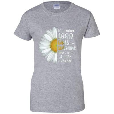 November Girls 1999 22th Birthday Gifts-T-Shirt & Tank Top-Women's T-Shirt-Sport Grey