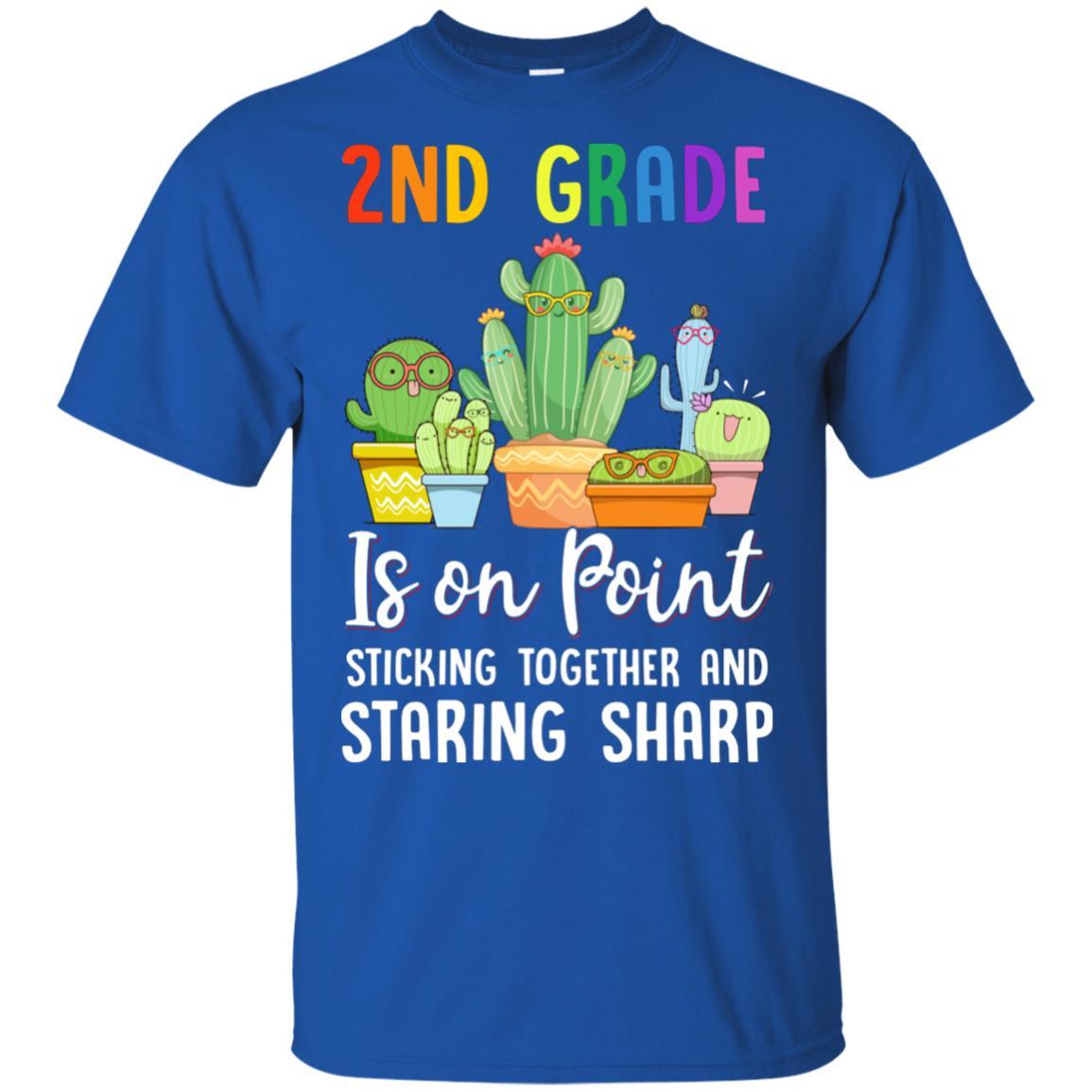2nd Grade Is On Point 1St Day Of School Cactus Teacher-T-Shirt & Hoodie-Classic T-Shirt-Royal