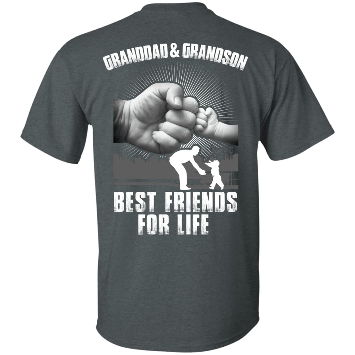 Granddad And Grandson Best Friends For Life-T-Shirt & Hoodie-Classic T-Shirt-Dark Heather