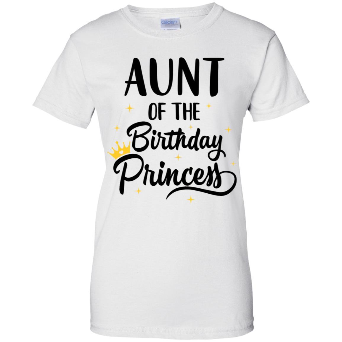 Aunt Of The Birthday Princess Matching Family Party-T-Shirt & Hoodie-Women's T-Shirt-White