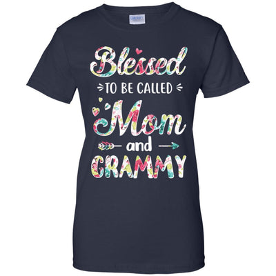 Mothers Day Gifts Blessed To Be Called Mom And Grammy-T-Shirt & Hoodie-Women's T-Shirt-Navy