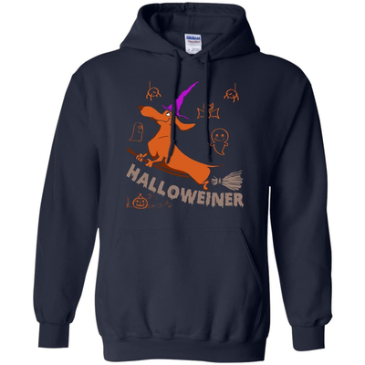 Halloweiner Halloween Dog-T-Shirt & Hoodie-Pullover Hoodie-Navy