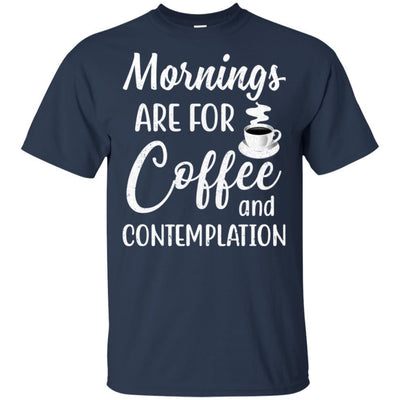 Mornings Are For Coffee And Contemplation Vintage-T-Shirt & Hoodie-Classic T-Shirt-Navy