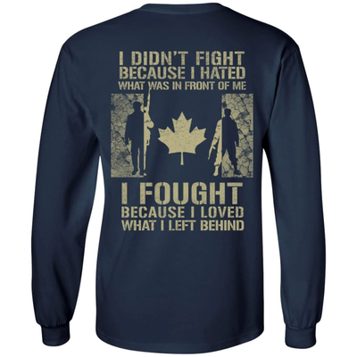 Canada Veteran Affairs-T-Shirt & Hoodie-Long Sleeve T-Shirt-Navy