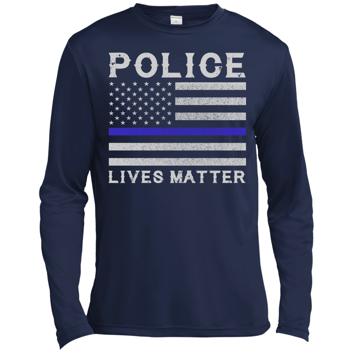 Police Lives Matter-T-Shirt & Hoodie-Long Sleeve T-Shirt-Navy