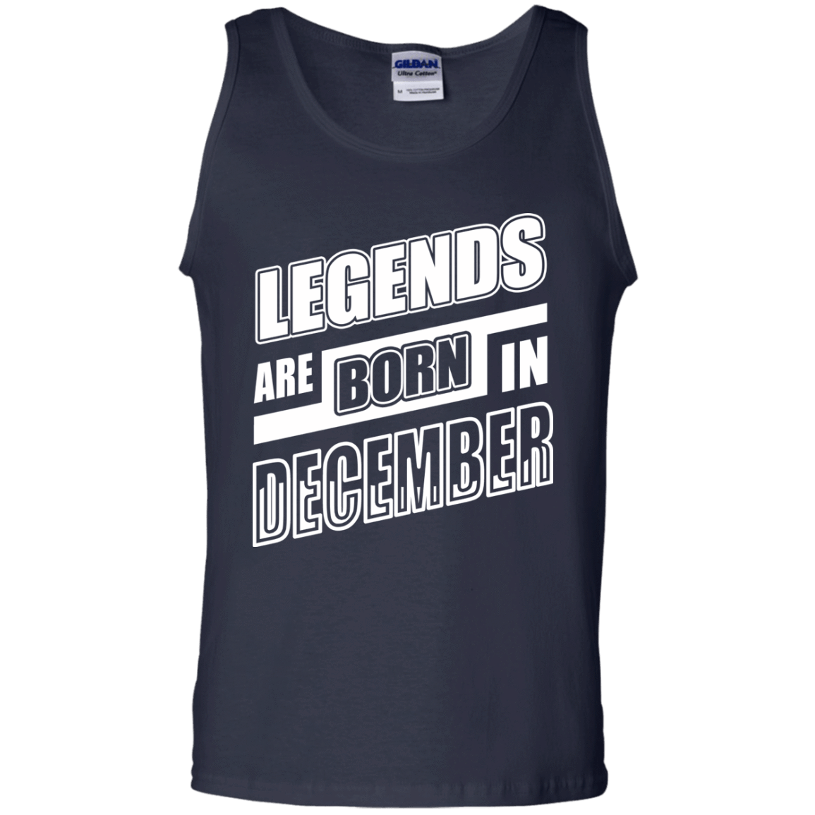 Legends are born in DECEMBER-T-Shirt & Hoodie-Unisex Tank-Navy