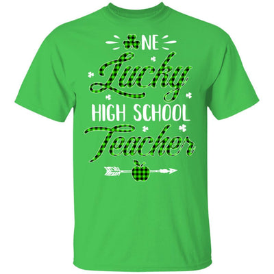 One Lucky High School Teacher St Patricks Day Irish Gift-T-Shirt & Hoodie-Classic T-Shirt-Irish Green