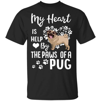 My Heart Is Held By The Paws Of A Pug Lover-T-Shirt & Hoodie-Classic T-Shirt-Black
