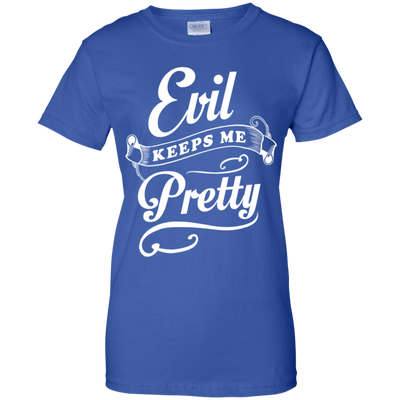 Evil Keeps Me Pretty-T-Shirt & Tank Top-Women's T-Shirt-Royal