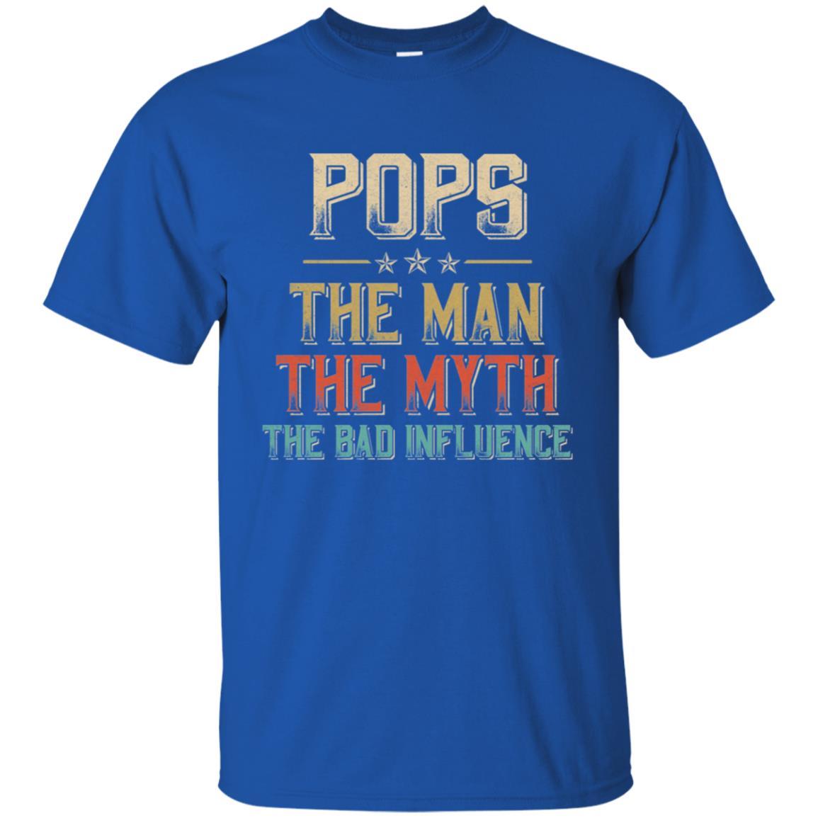 Vintage Pops The Man The Myth The Bad Influence-T-Shirt & Hoodie-Classic T-Shirt-Royal