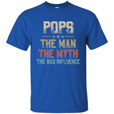 Vintage Pops The Man The Myth The Bad Influence-T-Shirt & Hoodie-Classic T-Shirt-Royal