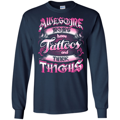 Awesome Moms Have Tattoos And Thick Thighs-T-Shirt & Tank Top-