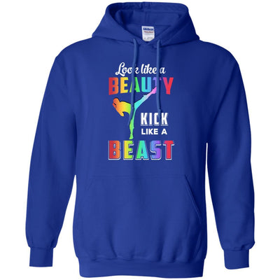 Look Like Beauty Kick Like Beast Women Kickboxing Gift-T-Shirt & Tank Top-Pullover Hoodie-Royal