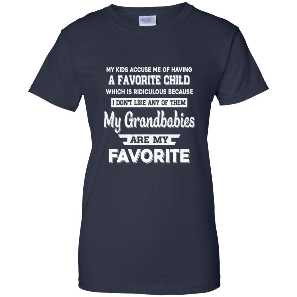 I Don't Like Any Of Them My Grandbabies Are My Favorite-T-Shirt & Hoodie-Women's T-Shirt-Navy