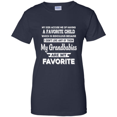 I Don't Like Any Of Them My Grandbabies Are My Favorite-T-Shirt & Hoodie-Women's T-Shirt-Navy