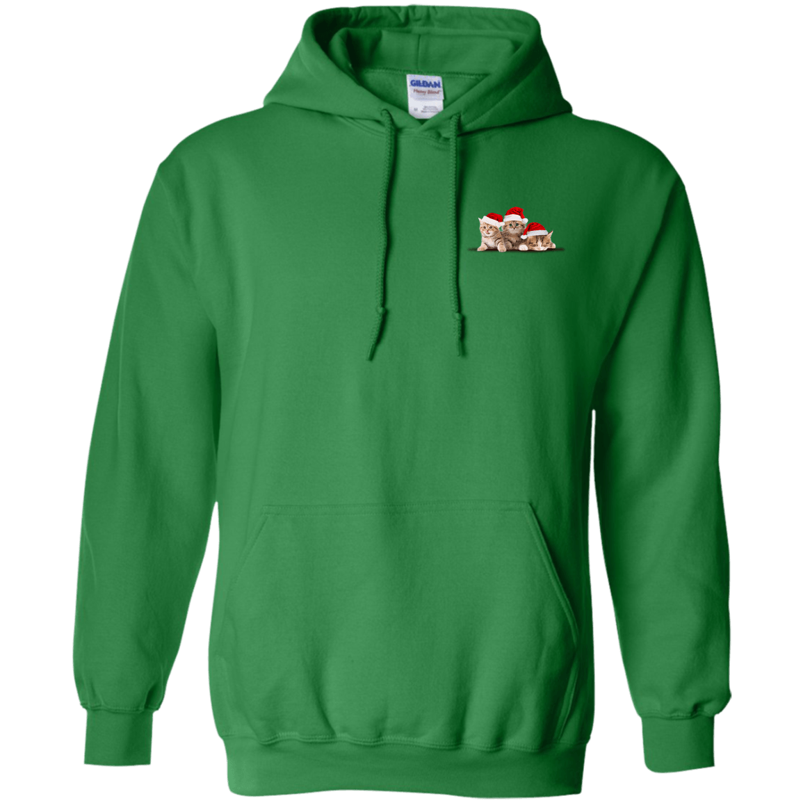 Kitten In A Pocket Cute Cat Christmas-T-Shirt & Hoodie-Pullover Hoodie-Irish Green