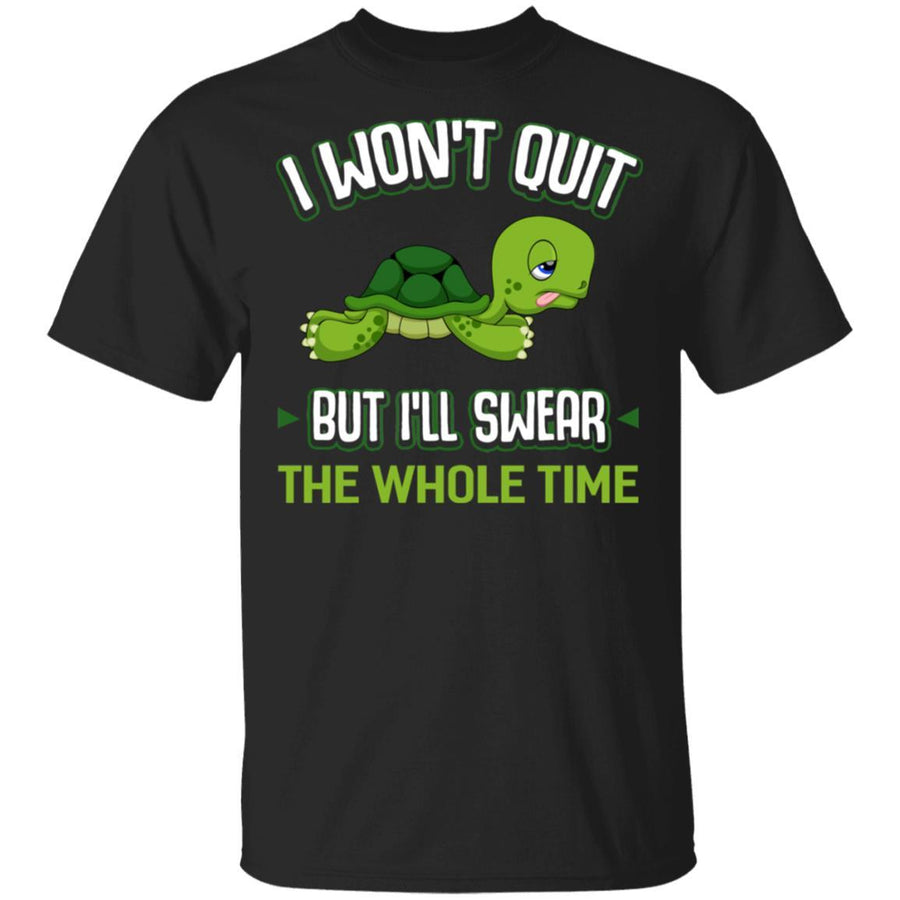 I Won't Quit But I'll Swear The Whole Time Funny Running-T-Shirt & Tank Top-Classic T-Shirt-Black
