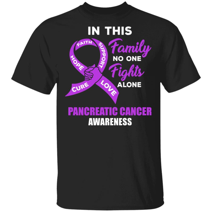 In This School No One Fights Pancreatic Cancer Alone-T-Shirt & Hoodie-Classic T-Shirt-Black