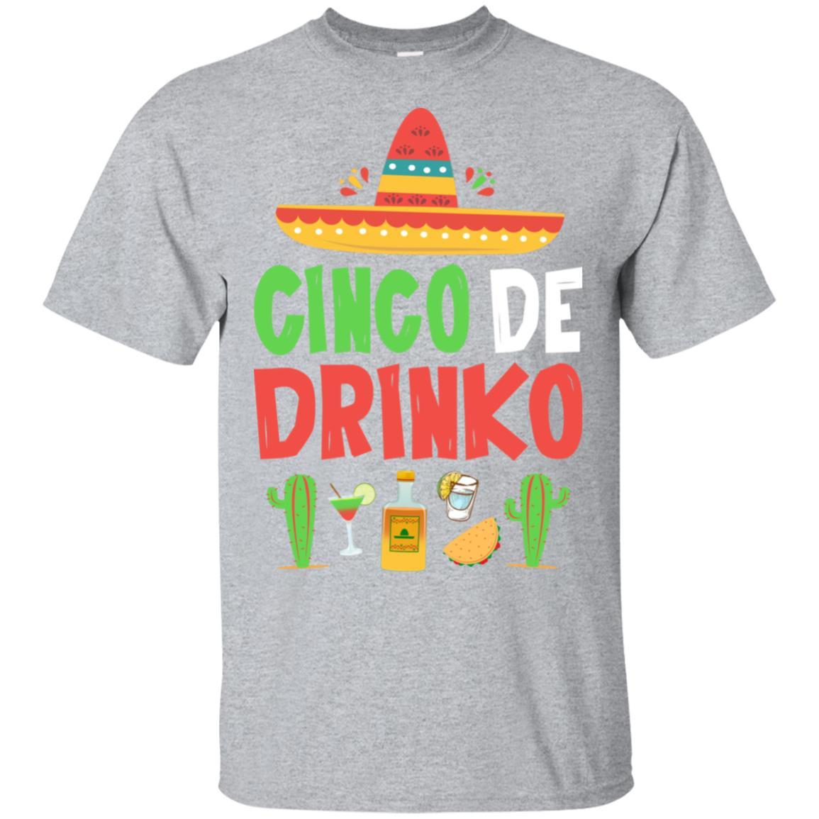 Cinco De Mayo Funny Mexican Cinco De Drinko-T-Shirt & Hoodie-Classic T-Shirt-Sport Grey