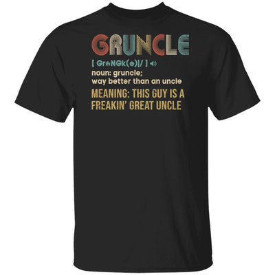 Gruncle For Great Uncles Definition Awesome Vintage Gift-T-Shirt & Hoodie-Classic T-Shirt-Black