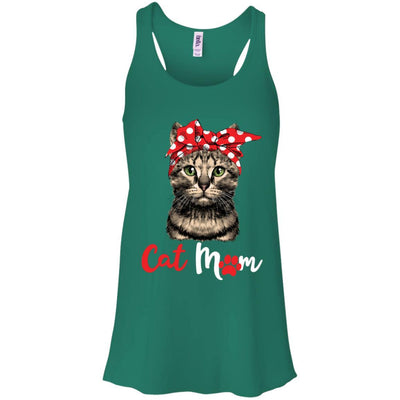Funny Cat Mom For Cat Lovers Mothers Day Gift-T-Shirt & Tank Top-Women's Flowy Racerback Tank-Kelly Green