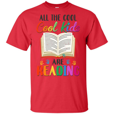 All The Cool Kids Are Reading Book Lover Gifts Youth-Youth Shirt-Youth T-Shirt-Red