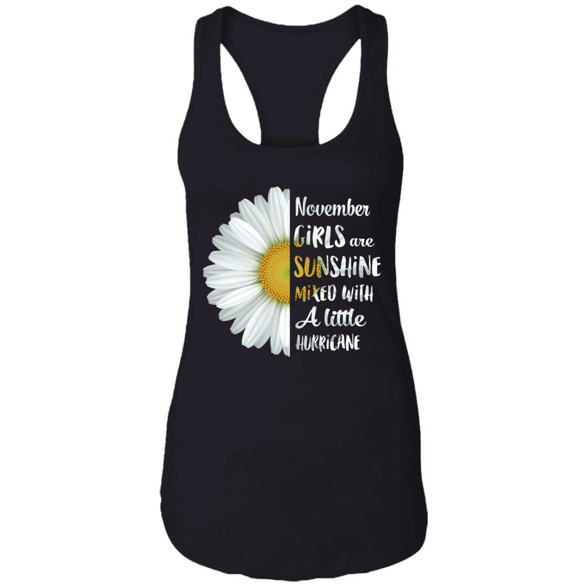 Daisy November Girls Birthday Gifts For Women-T-Shirt & Tank Top-Women's Ideal Racerback Tank-Black