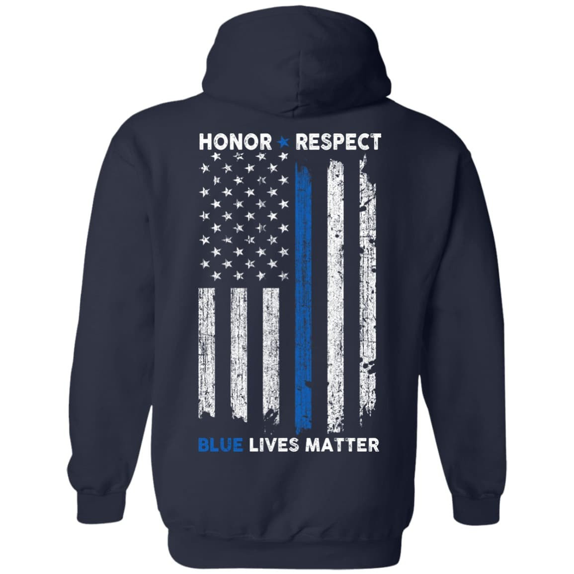 Honor and Respect Police Week-T-Shirt & Hoodie-Pullover Hoodie-Navy