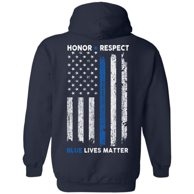 Honor and Respect Police Week-T-Shirt & Hoodie-Pullover Hoodie-Navy