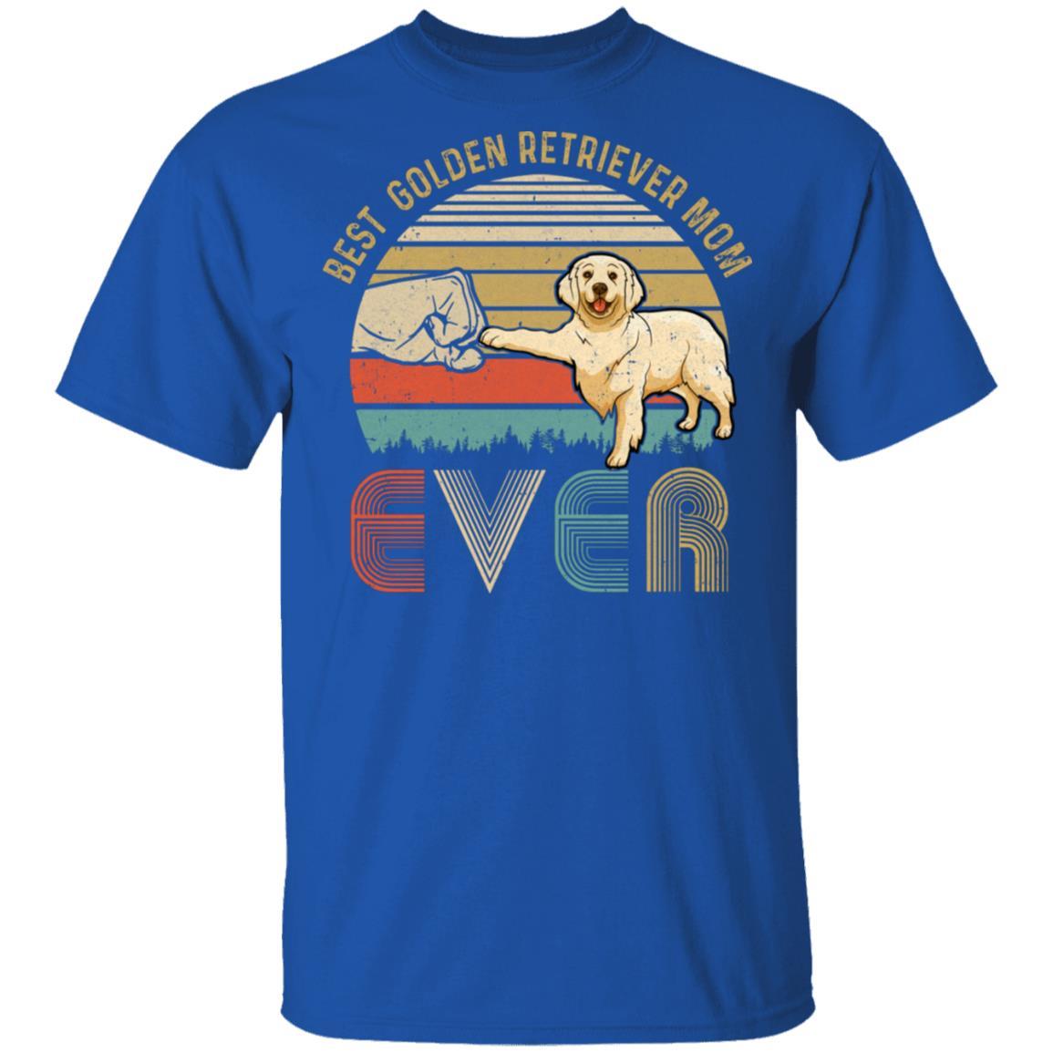 Vintage Best Golden Retriever Mom Ever Bump Fit Funny Mom Gifts-T-Shirt & Hoodie-Classic T-Shirt-Royal