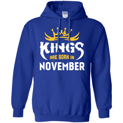Kings Are Born In November-T-Shirt & Hoodie-Pullover Hoodie-Royal